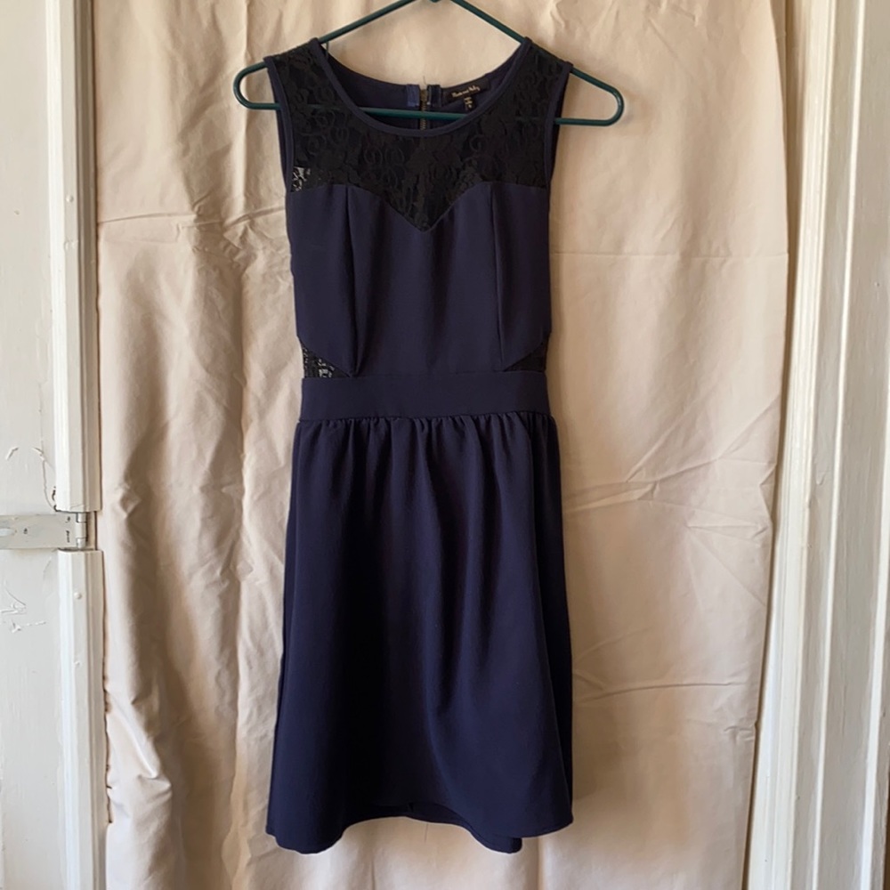 Navy blue and black laced dress